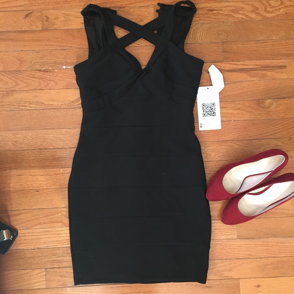 NWT Little Black Dress with Criss Cross Neck